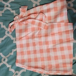 Forever 21 pink plaid skirt